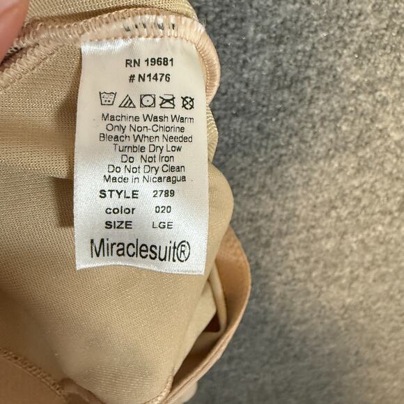 Miracle Suit Shorts Shapewear Women Large Beige High Waist Stretch Tummy Control - Picture 6 of 7